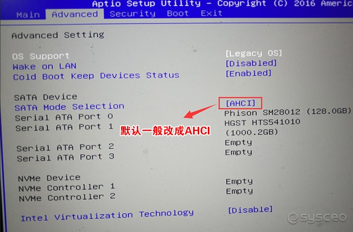 SATA Mode Selection